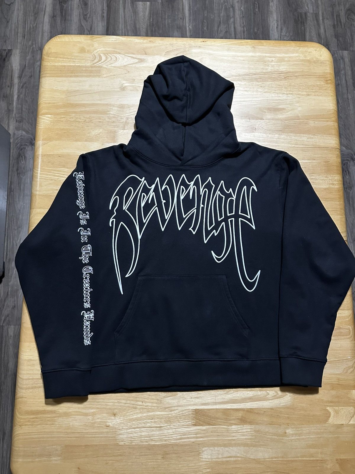Revenge Revenge Kill Outline Hoodie White/Black - L Size US L / EU 52-54 / 3 - 4 Thumbnail