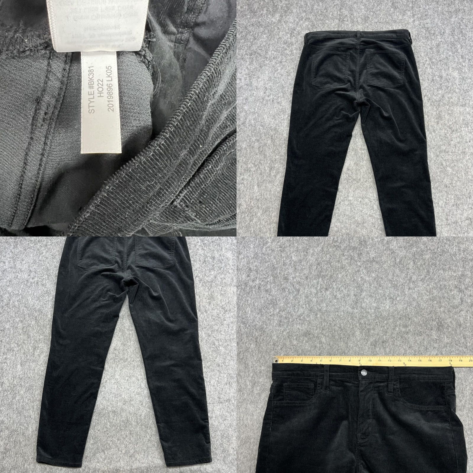 J.Crew J.CREW Chino Pants Womens Slim Corduroy Black 31 Regular Stretch tapered Front Pocket Winter 98% Cotton 2% Elastane Size 24" / US 00 / IT 34 - 8 Thumbnail