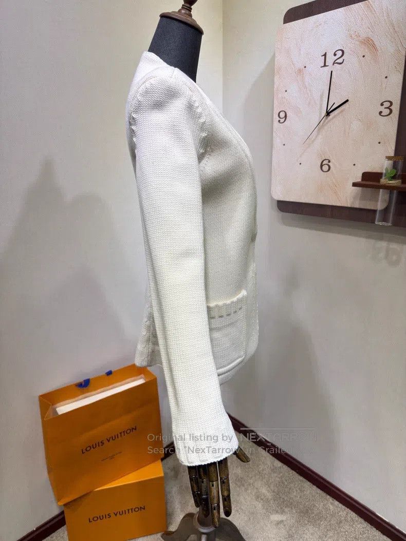 Other Fendi Ivory Relief Knit Cardigan Size S / US 4 / IT 40 - 4 Thumbnail