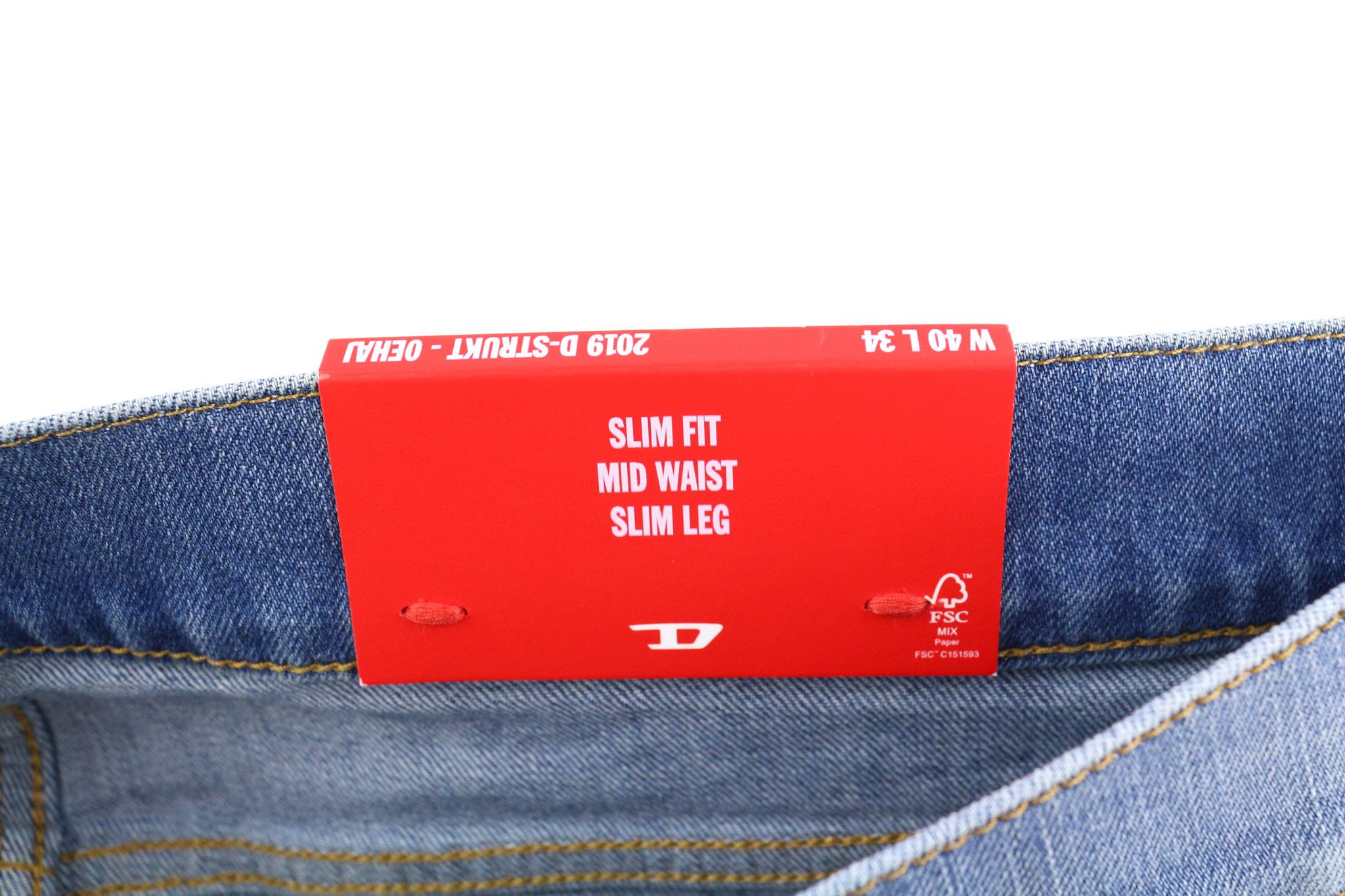 Diesel 2019 D-STRUKT 0EHAJ W40/L34 Slim Blue 40473 Size US 40 / EU 56 - 6 Thumbnail