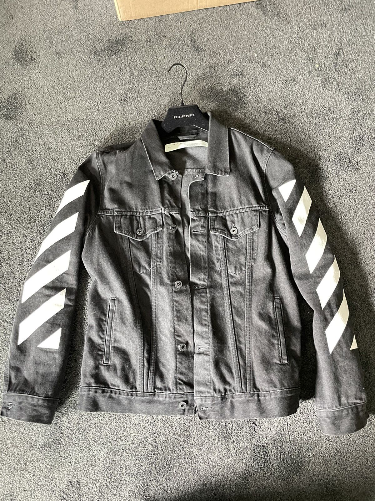 image of Off White Denim Black Jacket Xs, Men's