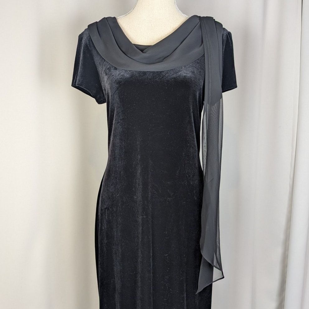 90s chiffon dress Vintage 80s 90s Beaded Lace Silk Chiffon Flapper Dress