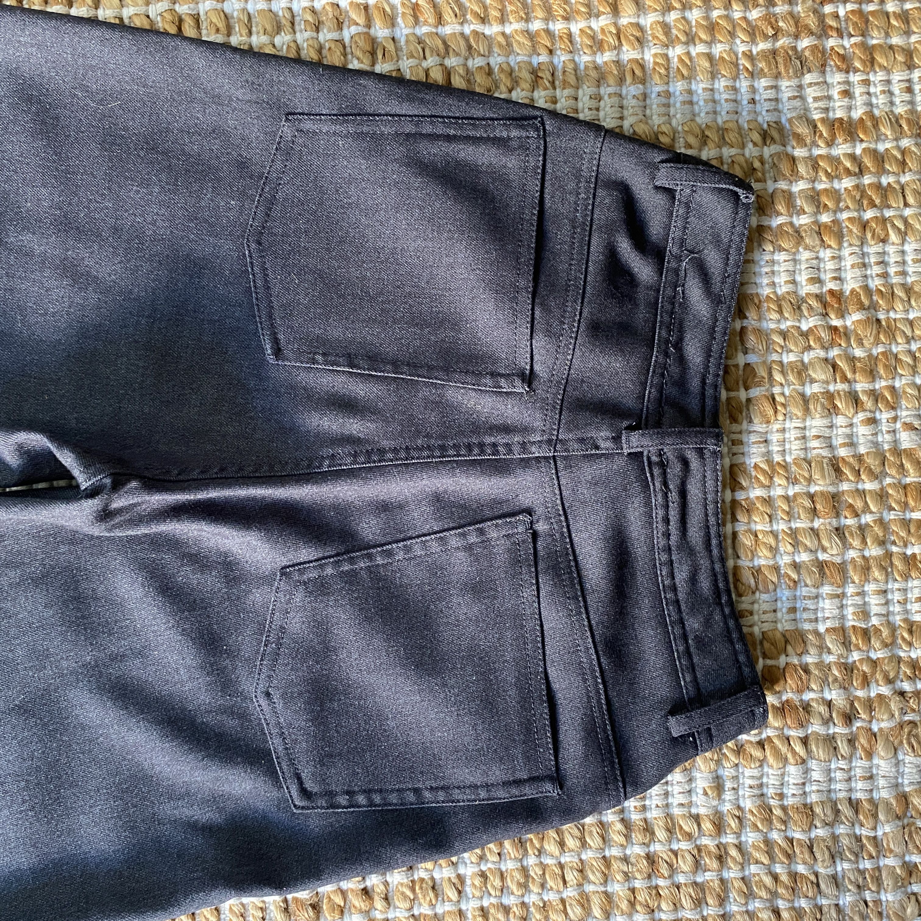 Mango Mango Charcoal Grey High Waisted Wide Leg Tailored Pants Size 26" / US 2 / IT 38 - 12 Thumbnail