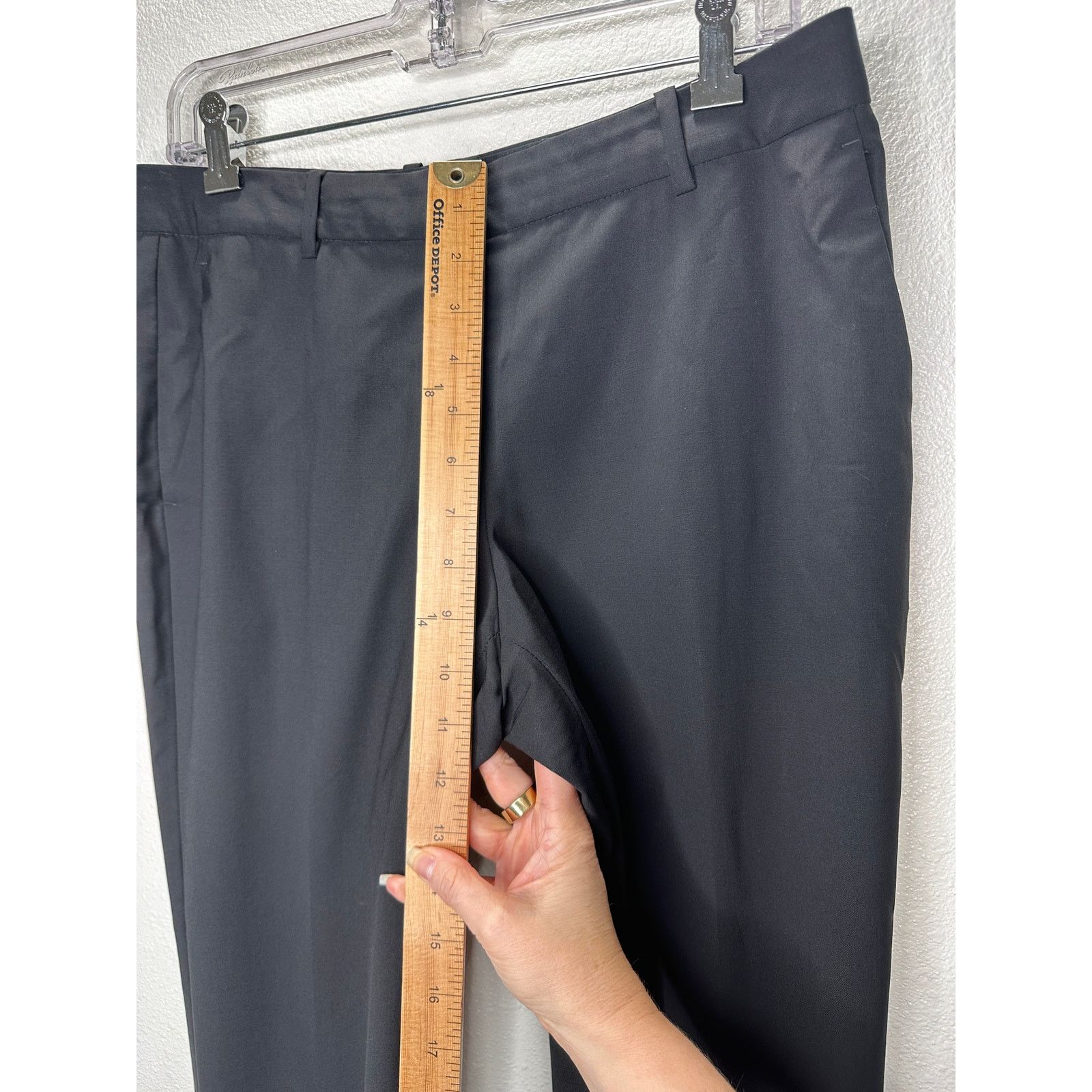 Theory Theory Black Testra 2B Straight Leg Wool Blend Trouser 8 Size 30" / US 8 / IT 44 - 14 Thumbnail
