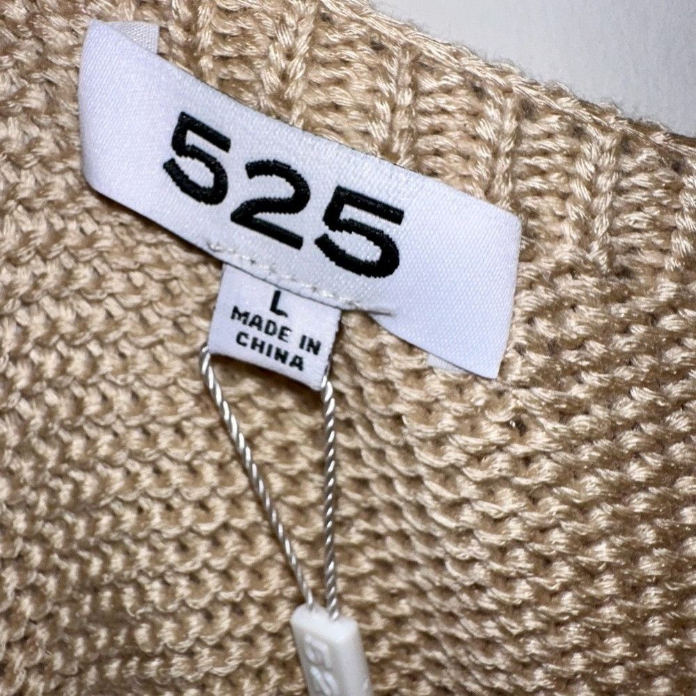 525 America NWT 525 AMERICA Fringe Tank Sweater Dress in Oat (Beige) - l Size L / US 10 / IT 46 - 6 Thumbnail