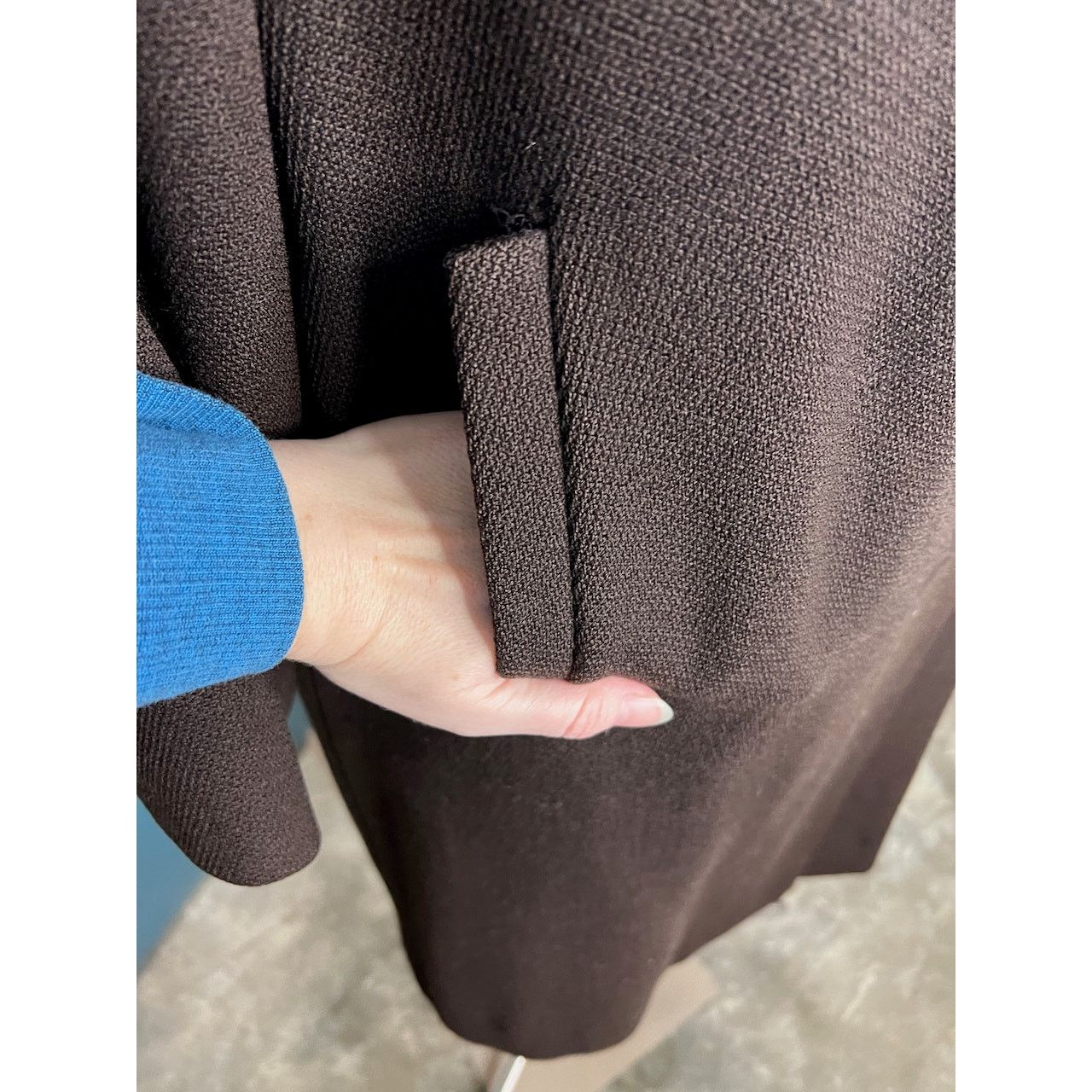 Vintage swing coat brown fur collar vintage 1960s brown tan Size L / US 10 / IT 46 - 16 Thumbnail