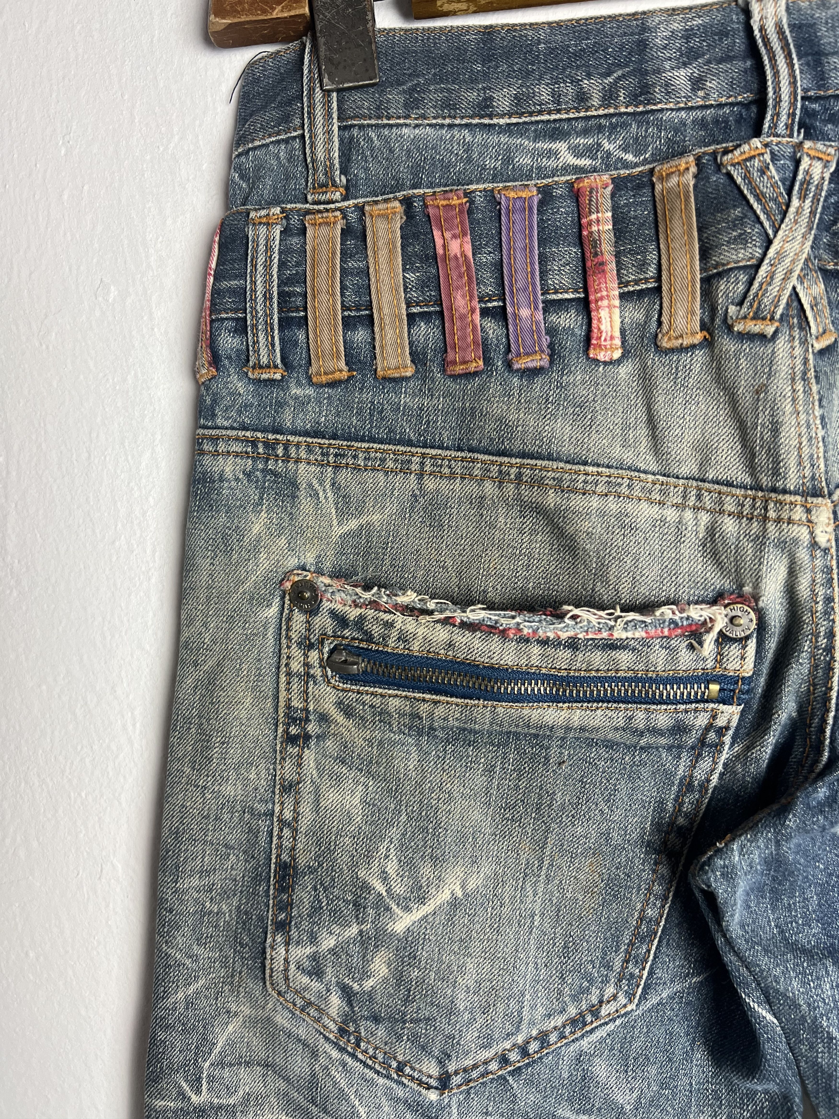 Unsound Rags Nylaus Double Waist Distressed Clawmark Denim Jeans Size US 30 / EU 46 - 11 Thumbnail