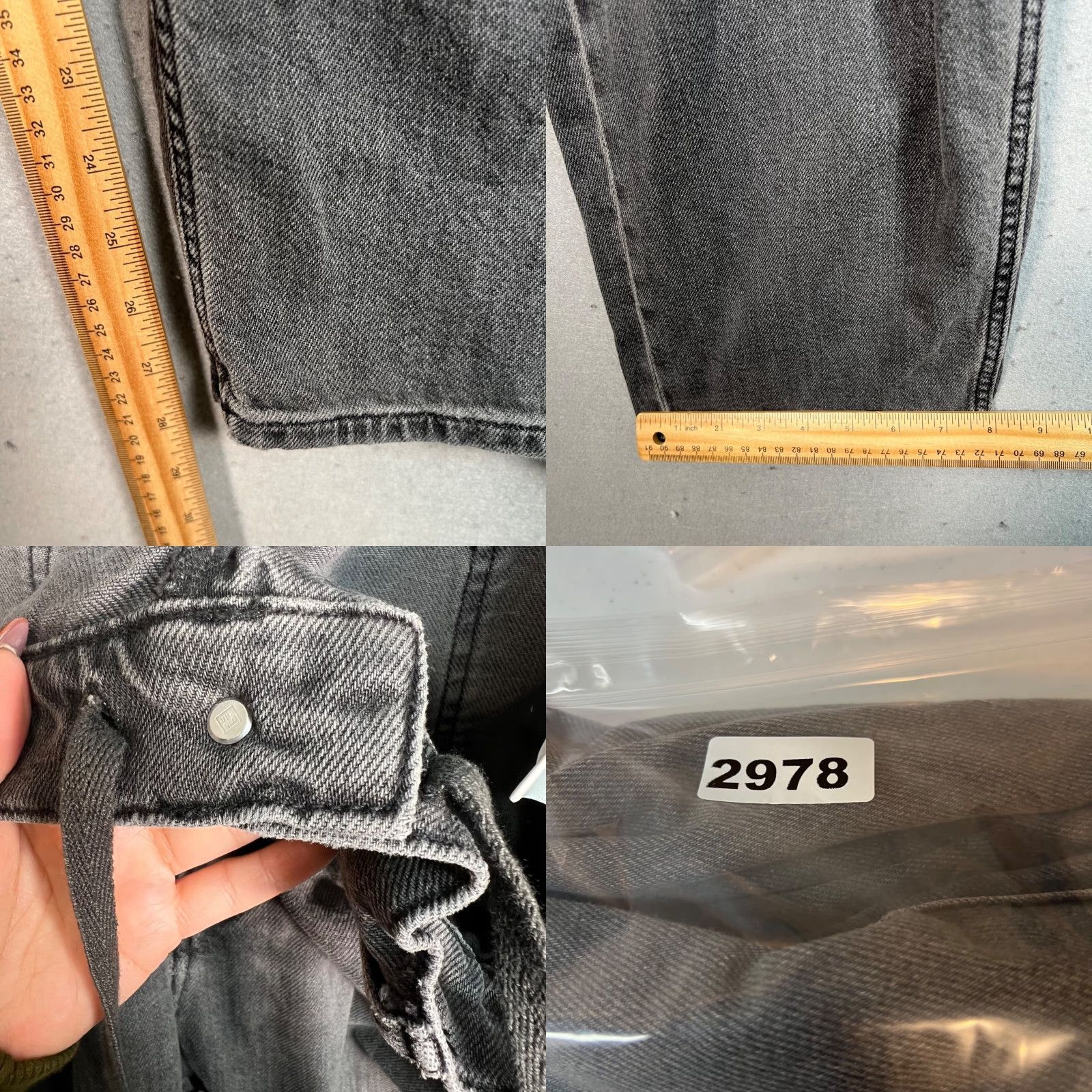 Uniqlo VINTAGE Untold Jeans Mens 2XL 39-42 Gray Denim Pants Waist Cotton Casual Relaxed Fit Mens Size US 39 - 8 Thumbnail