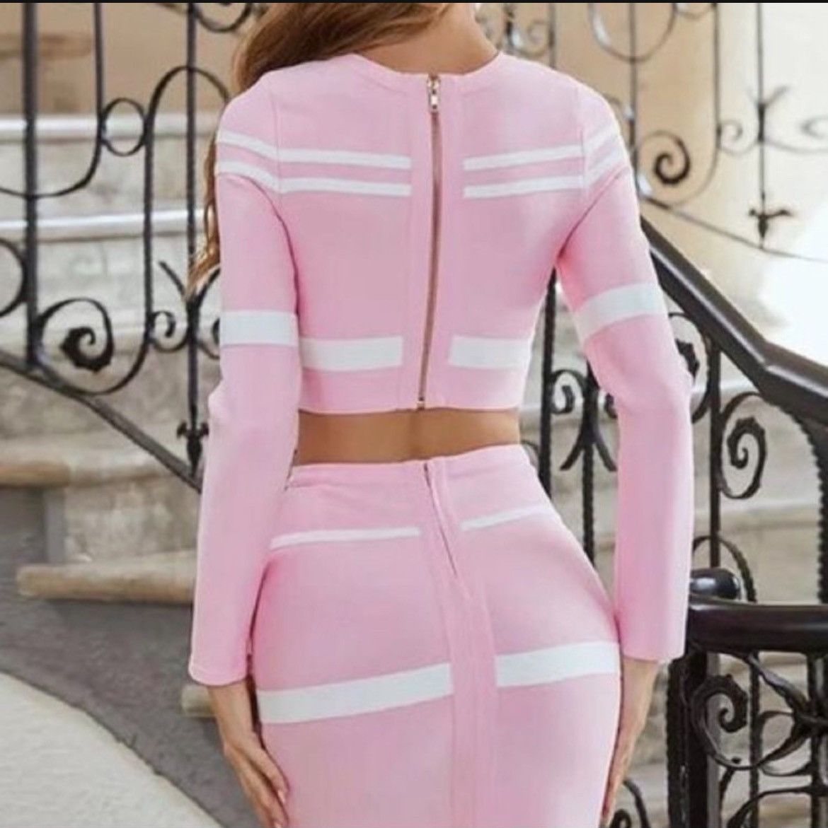 Designer × Other NWT, Lavishly Paris Women’s Pretty Pink Skirt Suit Set Size M / US 6-8 / IT 42-44 - 6 Thumbnail