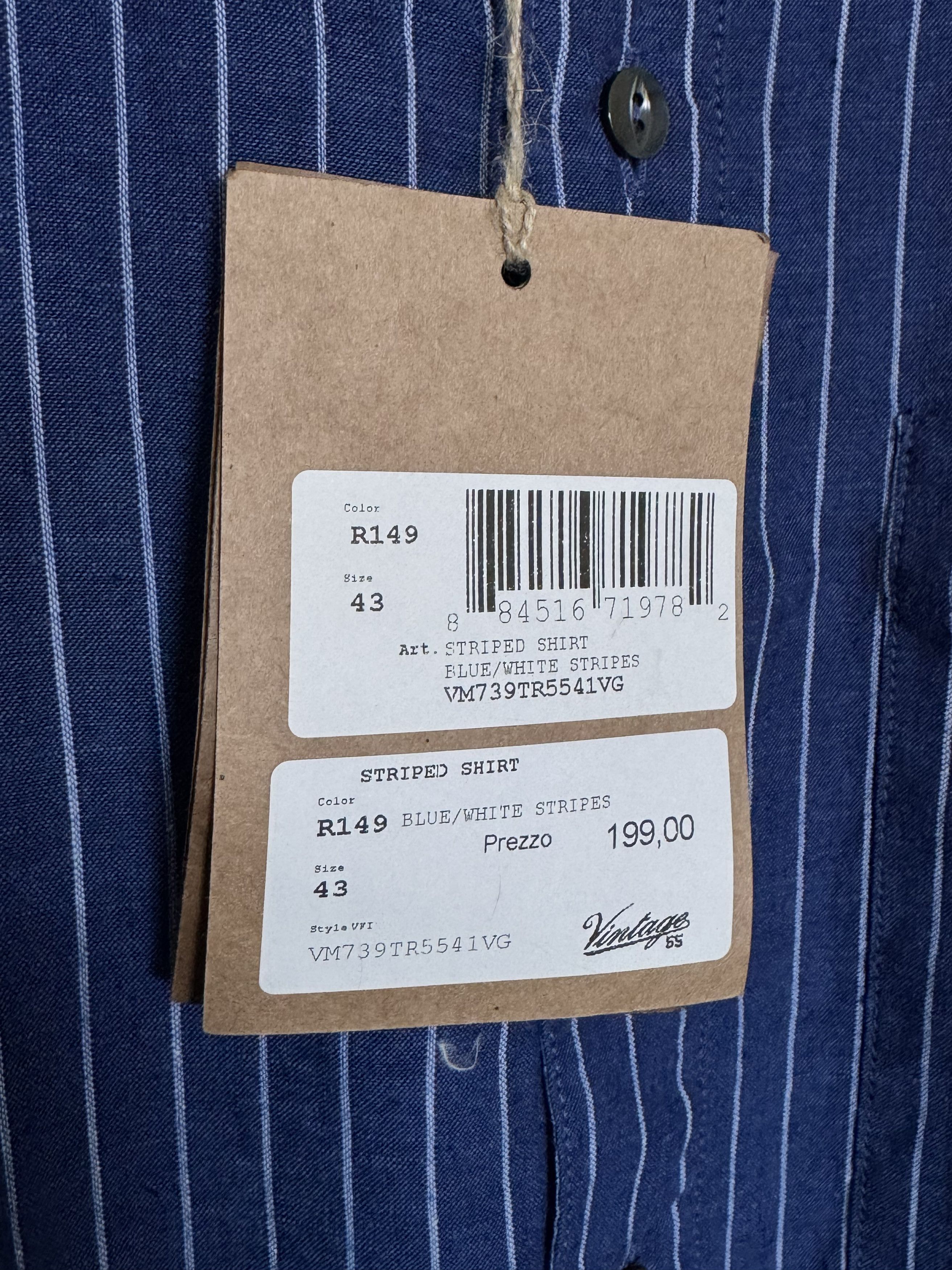 Other Mandarin Collar Striped Shirt Size US S / EU 44-46 / 1 - 3 Thumbnail