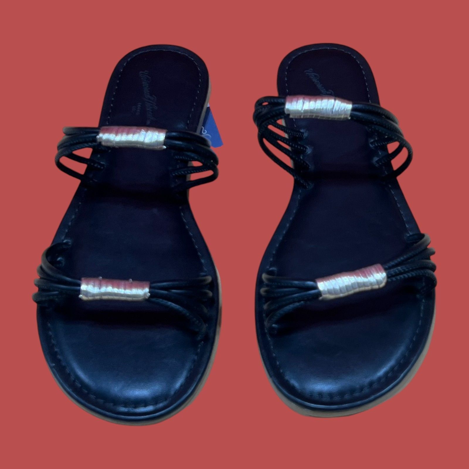 Other Universal Thread - Women's Aura Two Band Slide Sandals - Bla Size US 7.5 / IT 37.5 - 15 Thumbnail