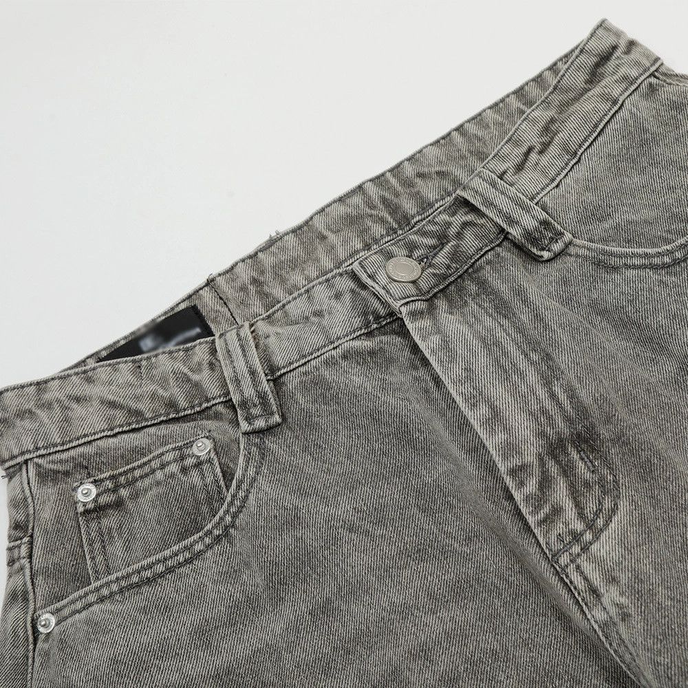 Vintage Men's loose versatile distressed ink-washed scimitar jeans Size US 32 / EU 48 - 3 Thumbnail