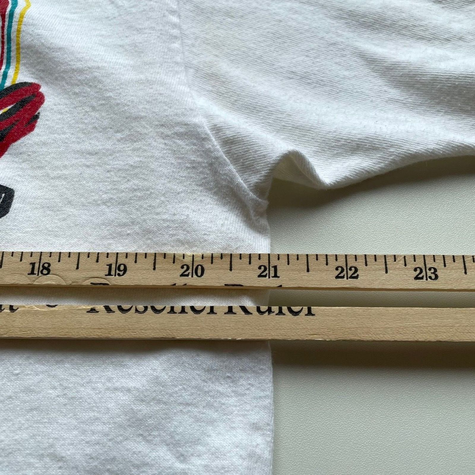 Fruit Of The Loom × Vintage Vintage 90s VOGT Racing T Shirt Large Single Stitch White Size US L / EU 52-54 / 3 - 4 Thumbnail