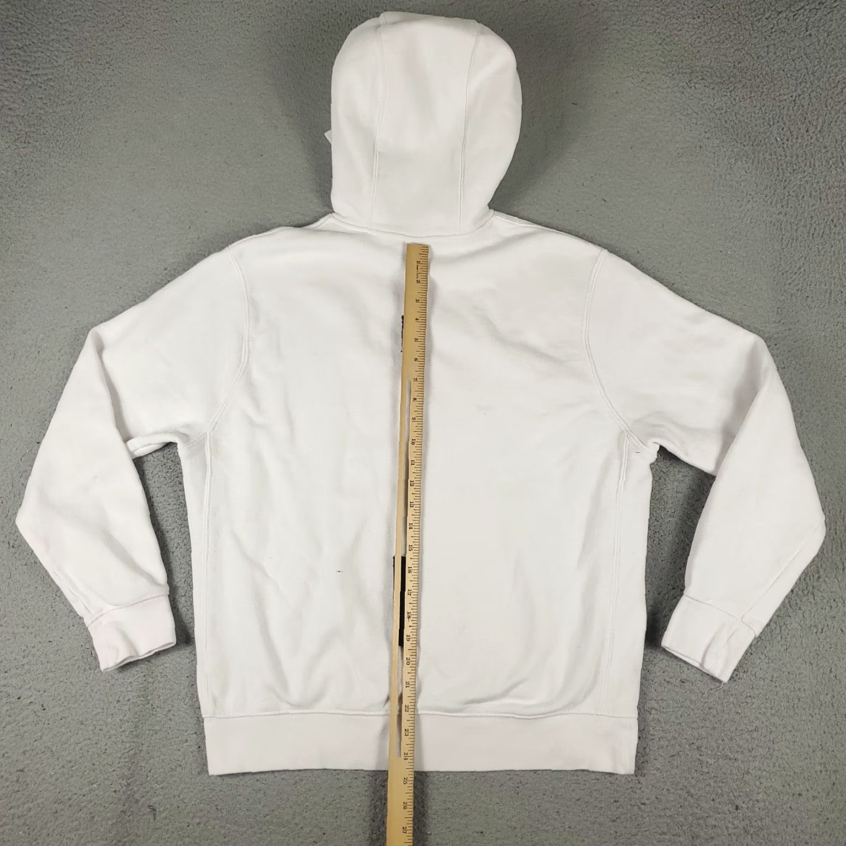 Nike Nike Mens Large White Hooded Pullover Hoodie Sweatshirt Swoosh Casual Stained Sweatshirt Size US L / EU 52-54 / 3 - 6 Thumbnail