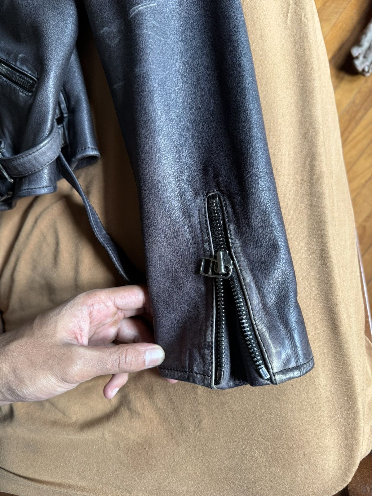 Faith Connexion Black Distressed leather Jacket Size US L / EU 52-54 / 3 - 12 Thumbnail
