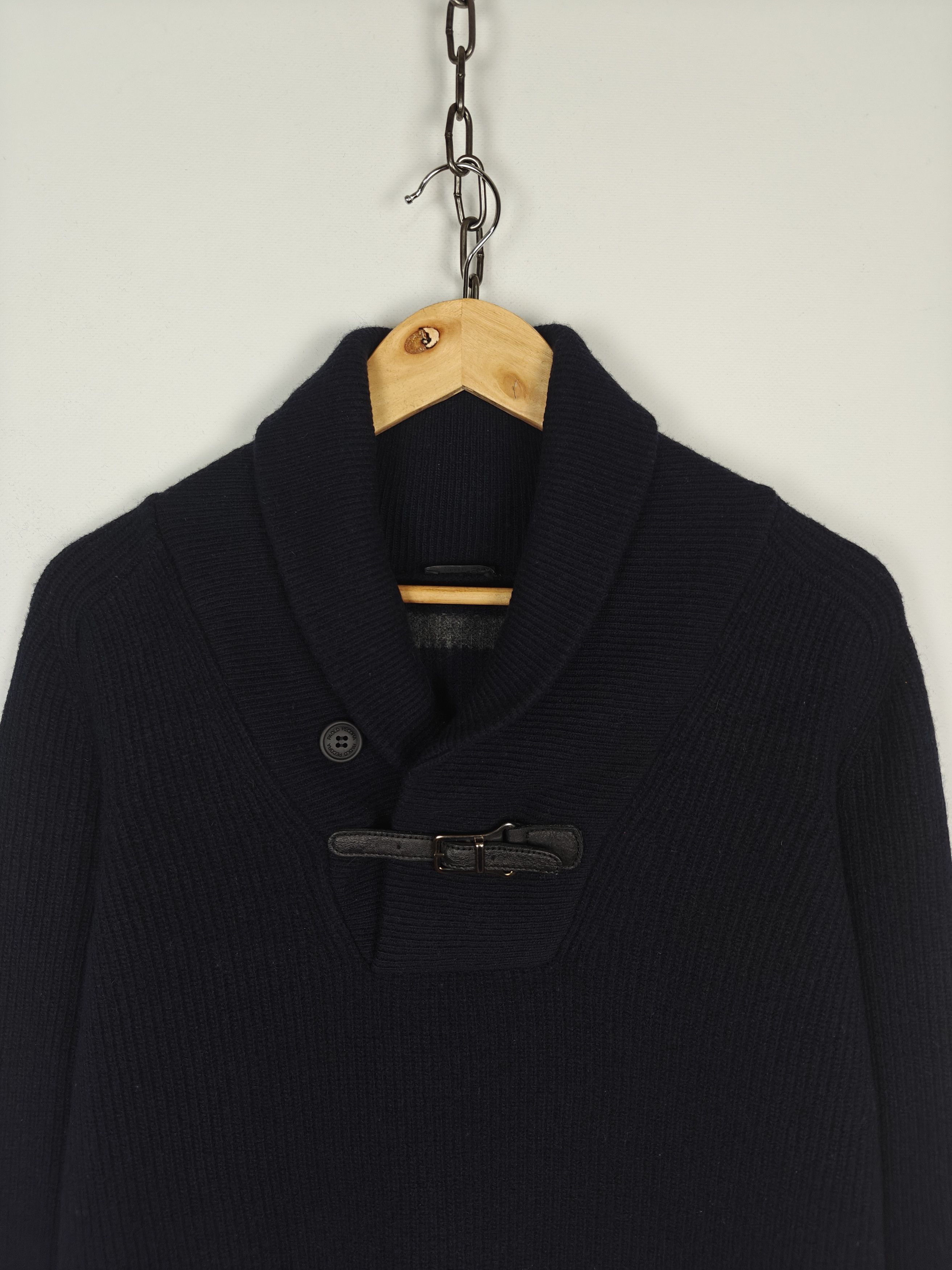 Paolo Pecora Paolo Pecora Finezza Sweater Wool Cardigan Blue size M Size US M / EU 48-50 / 2 - 2 Thumbnail