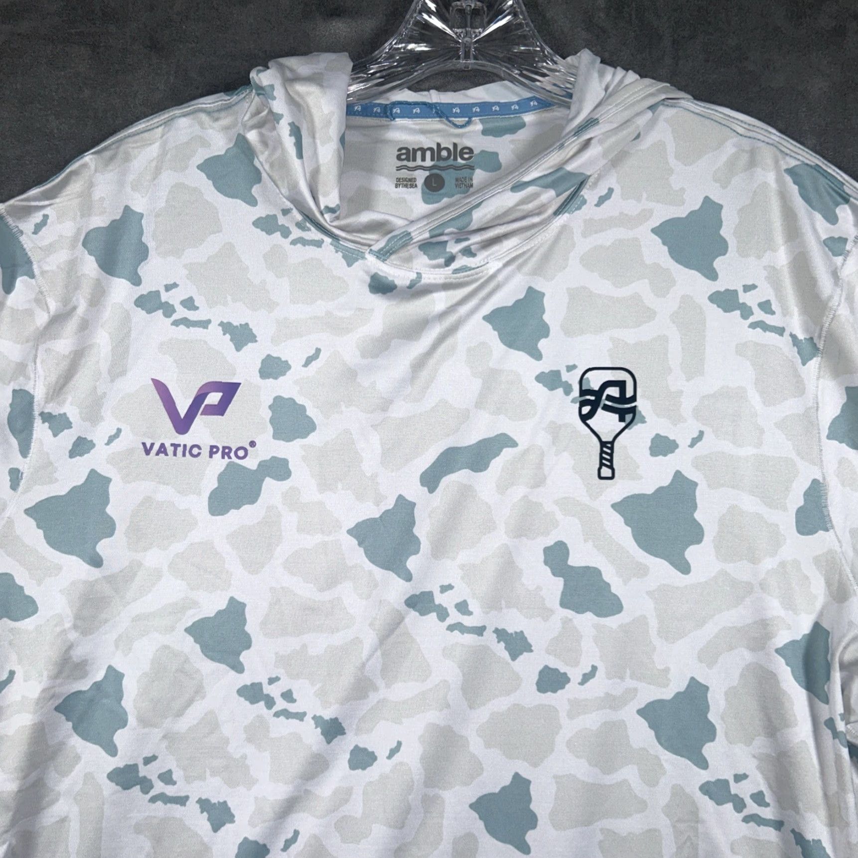 Vintage Amble Performance Shirt Vactic Pro Offshore Hoodie Camouflage Long Sleeve Mens L Size US L / EU 52-54 / 3 - 2 Thumbnail