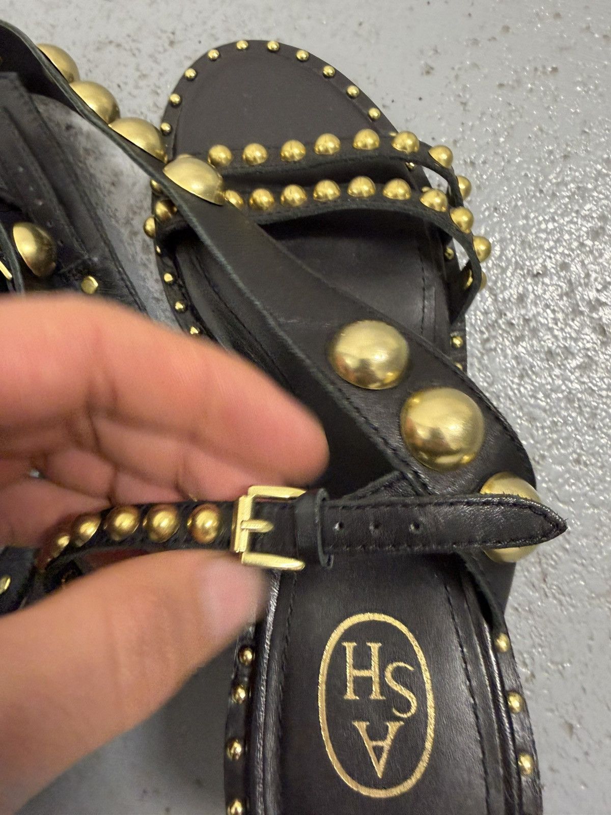ASH Ash Studded Leather Heel Sandals Size US 6 / IT 36 - 6 Thumbnail
