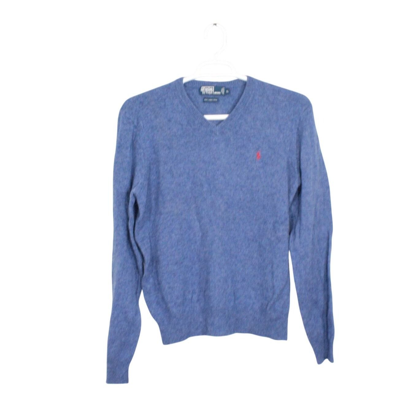 Polo Ralph Lauren Polo Ralph Lauren Lambswool V-Neck Sweater Blue XL Size US XL / EU 56 / 4 - 1 Thumbnail
