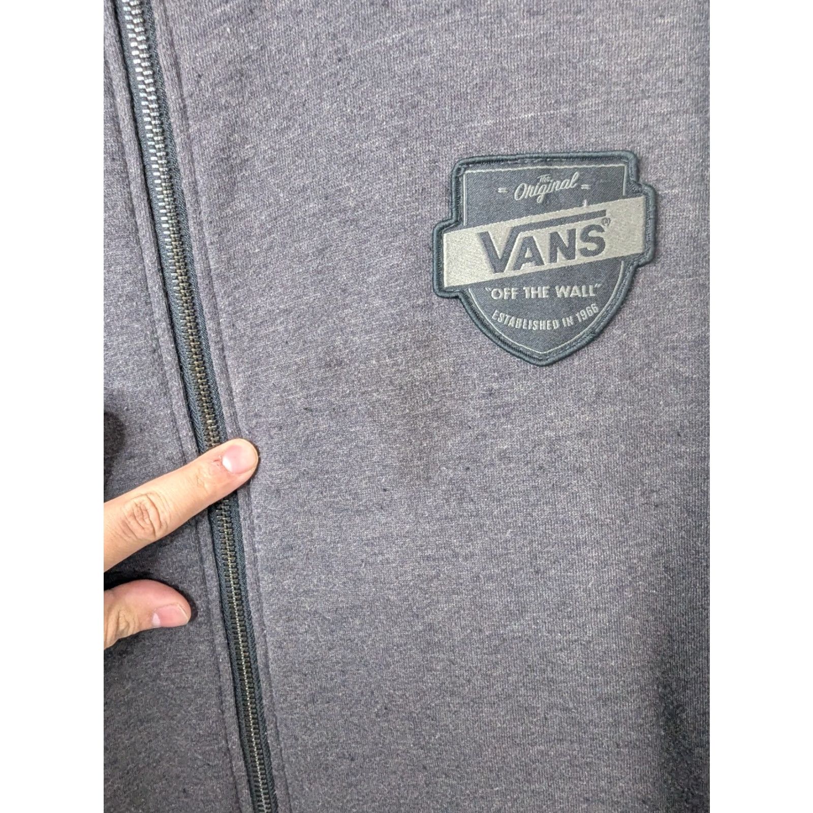 Vans Vans Sweatshirt Mens XL Charcoal Gray Full Zip Fleece Mock Neck Skateboarding Jacket? Size US XL / EU 56 / 4 - 2 Thumbnail