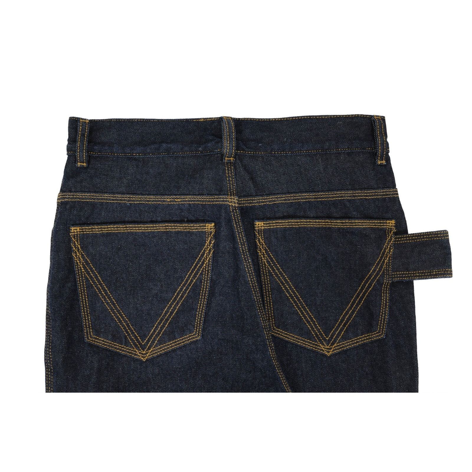 Bottega Veneta High Waist Jeans Blue Indigo Wide Leg Denim Size 26" / US 2 / IT 38 - 11 Thumbnail