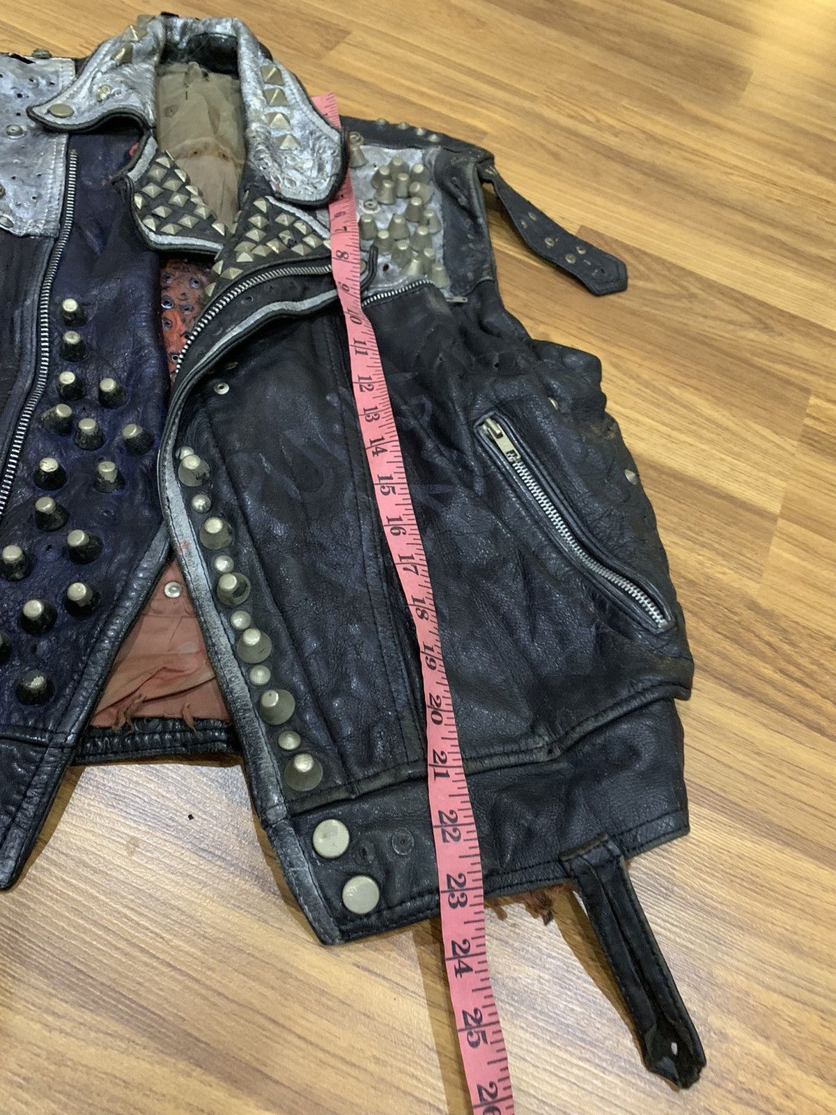 Seditionaries × Vintage VINTAGE STUDDED LEATHER VEST PUNK ROCK Size US M / EU 48-50 / 2 - 16 Thumbnail