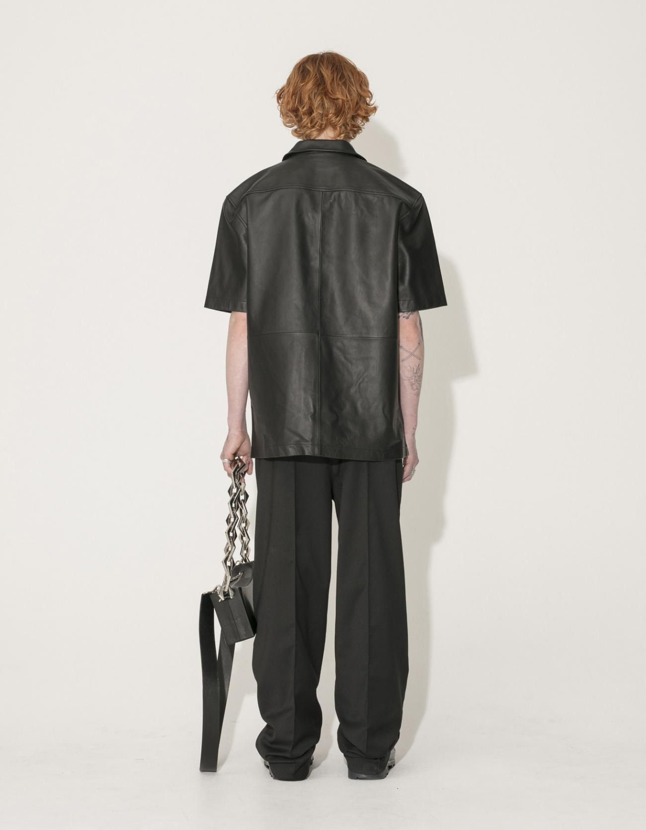 Han Kjobenhavn !DS! FW22 Han Kjobenhavn Black Leather Summer Shirt Size US M / EU 48-50 / 2 - 3 Thumbnail