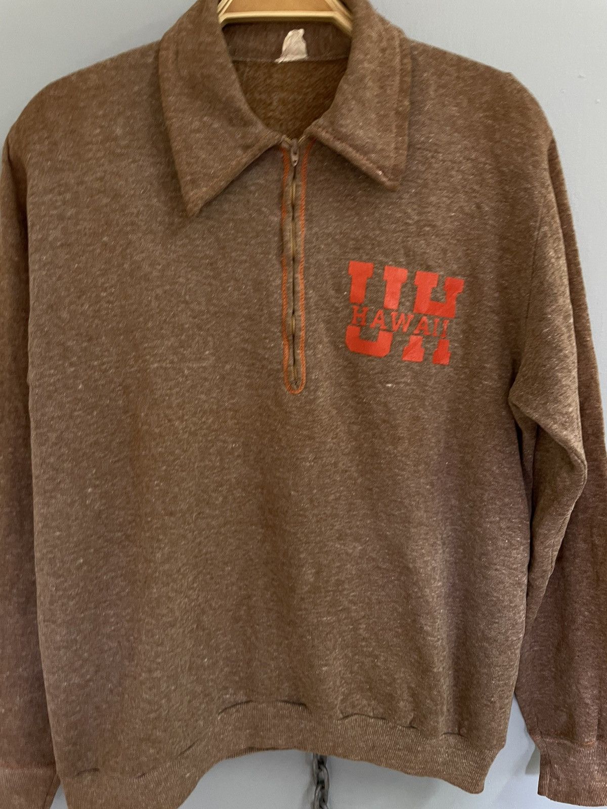 Vintage Vintage 70s University Of Hawaii half zip sweatshirt Size US M / EU 48-50 / 2 - 3 Thumbnail