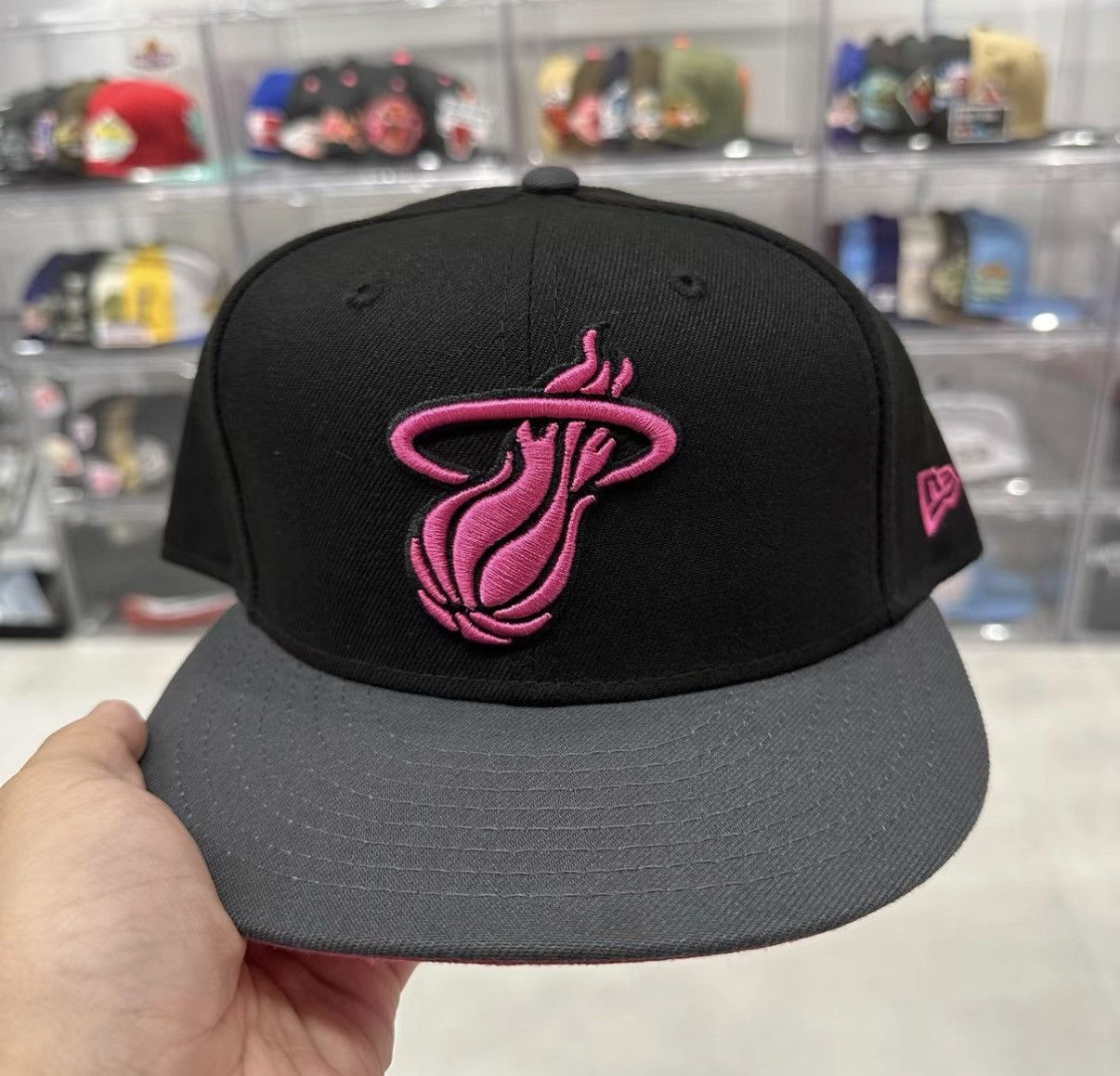 New Era New Era NBA Miami Heat Flat Brim Baseball Cap J32 Size ONE SIZE - 1 Thumbnail