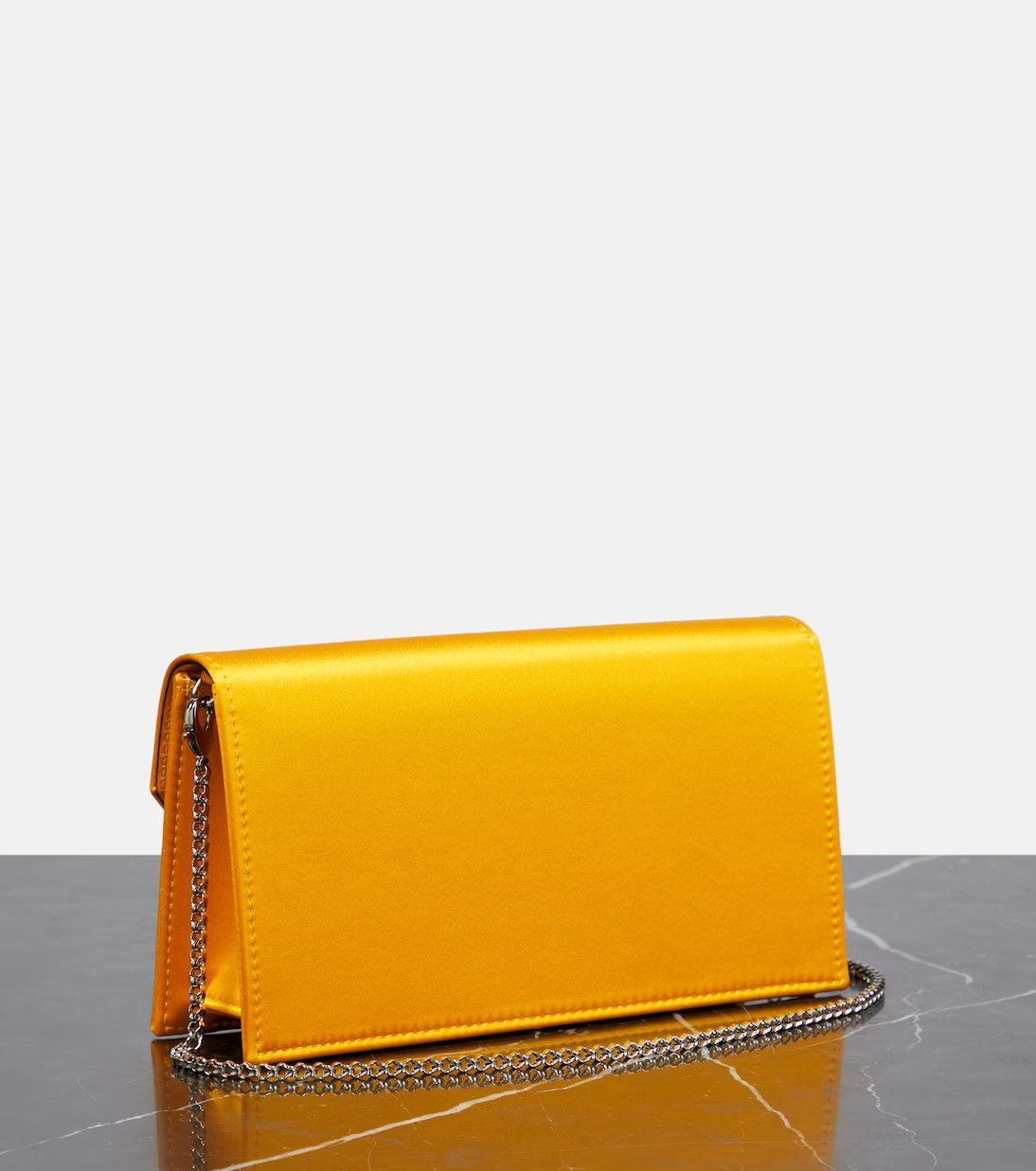 Christian Louboutin o1s1wg111124 Size: OS/ Loubi54 Crepe Clutch in Yellow Size ONE SIZE - 2 Thumbnail