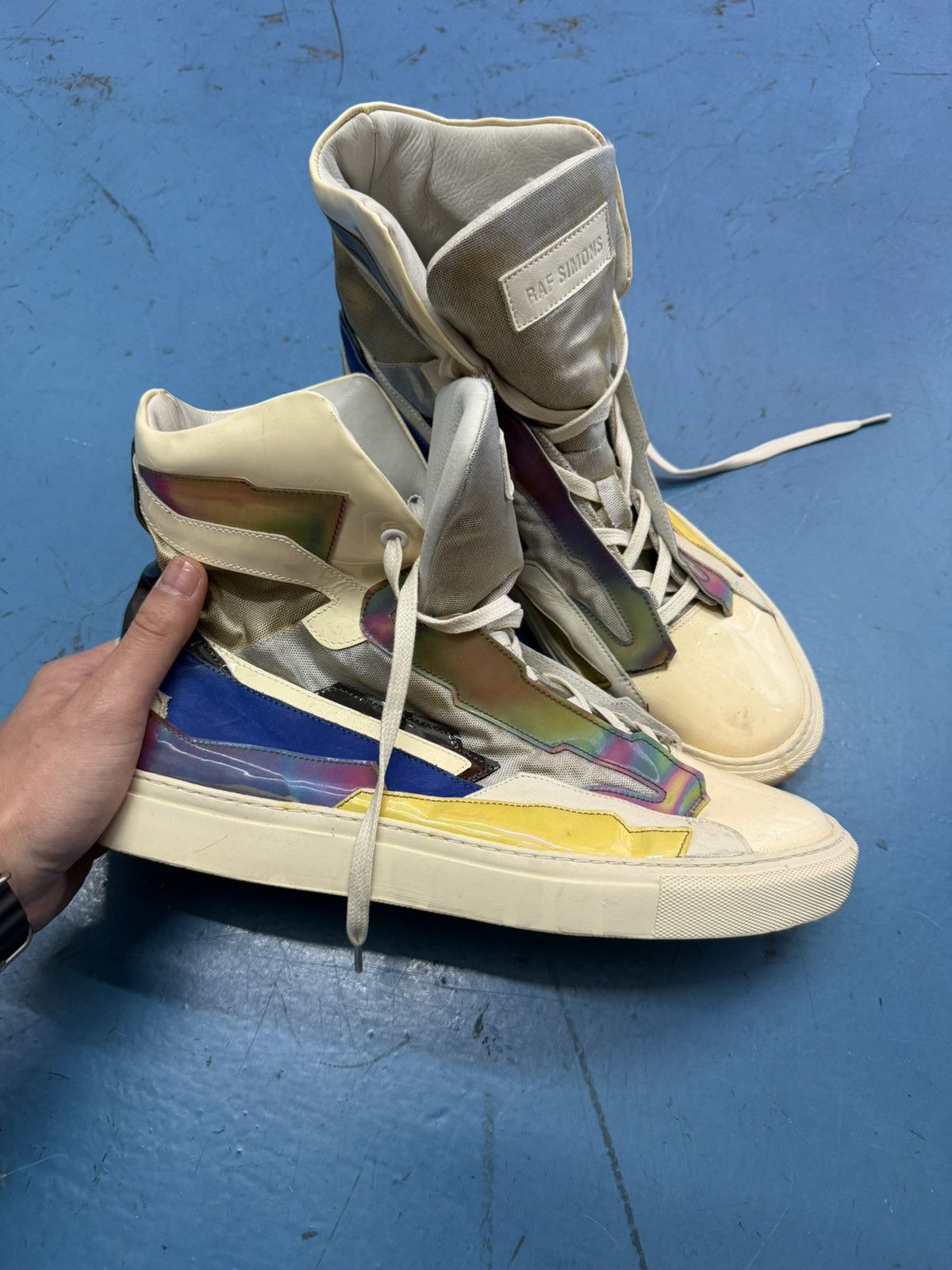 Raf Simons RAF SIMONS SS13 HOLOGRAPHIC SNEAKERS Size US 12 / EU 45 - 1 Thumbnail