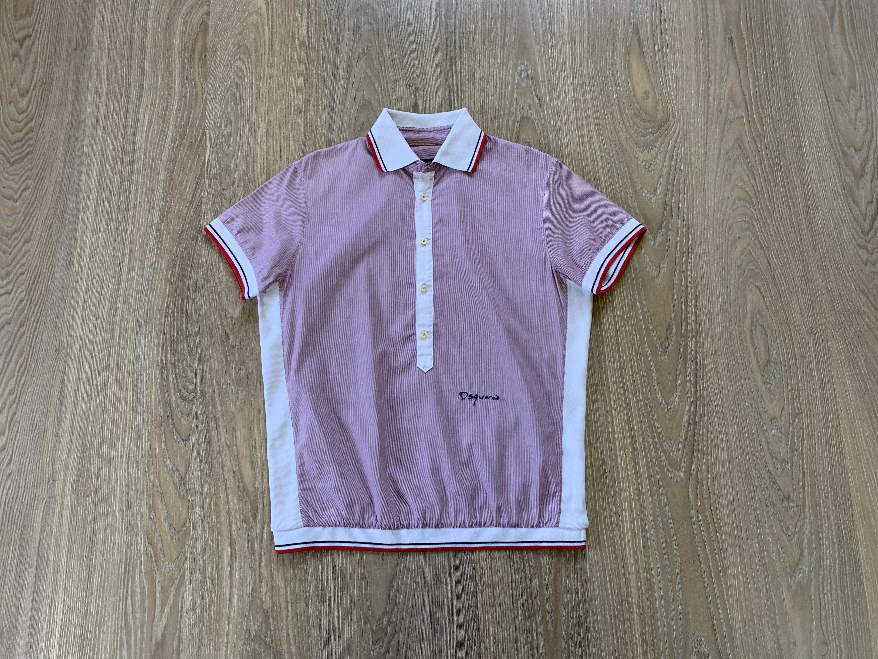 Dsquared2 Women's Dsquared Stripe Button Up Polo Size XL / US 12-14 / IT 48-50 - 1 Thumbnail
