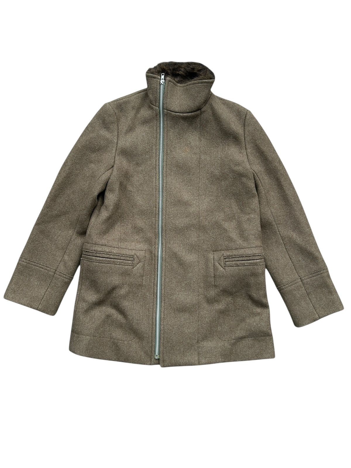 Issey Miyake Issey Miyake Sunaokuwahara Army Green Fur Woll Jacket Size US S / EU 44-46 / 1 - 2 Thumbnail
