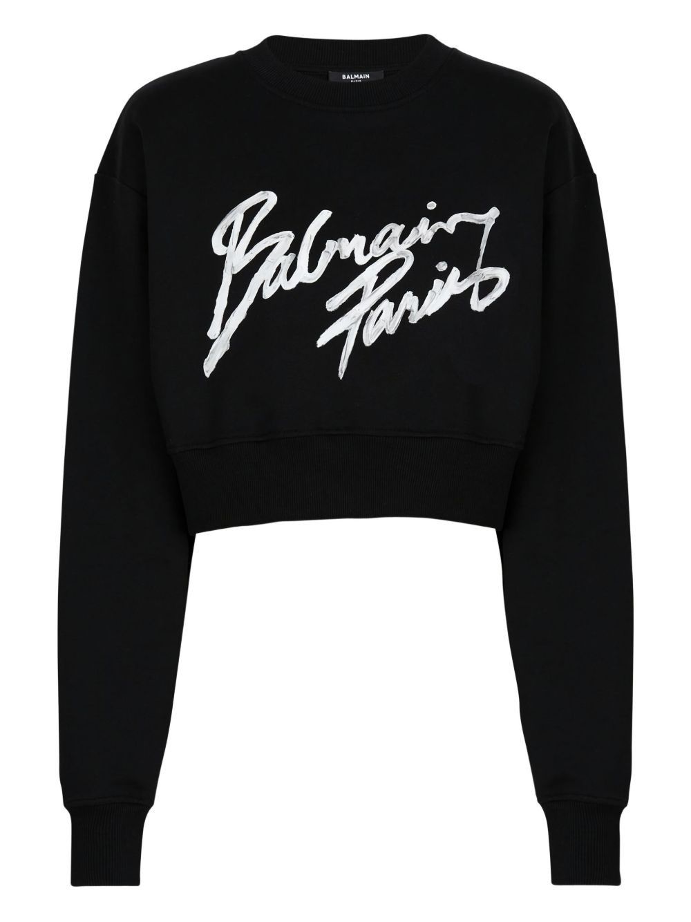 Balmain LOGO CROPPED SWEATSHIRT Size L / US 10 / IT 46 - 1 Thumbnail