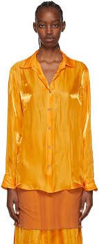 Dries Van Noten Dries Van Noten Unisex Metallic Crinkled-satin Shirt 36 Size M / US 6-8 / IT 42-44 - 7 Thumbnail