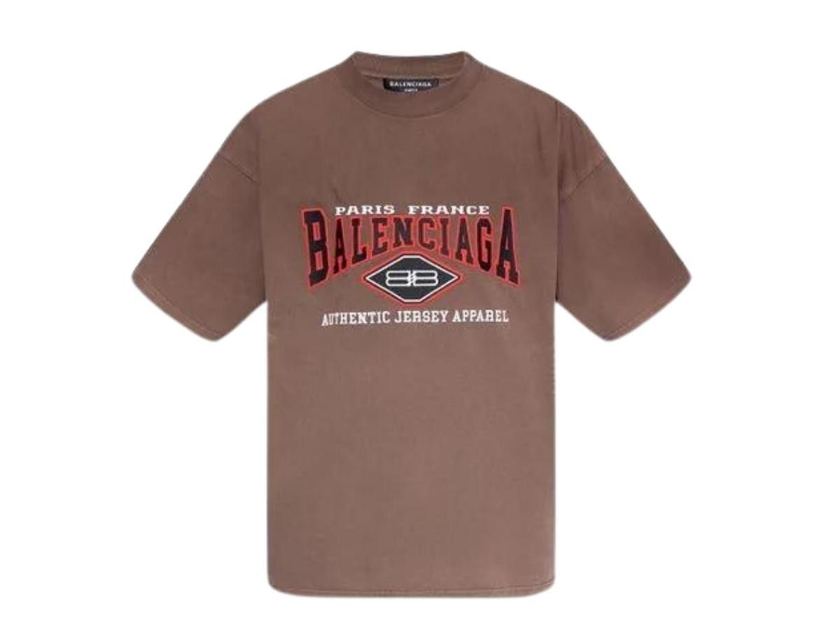 Balenciaga o1in1g1223 B Authentic T-Shirt Large Fit in Brown | Grailed