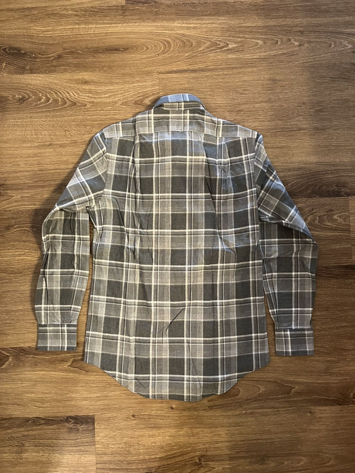 Polo Ralph Lauren NWT Grey Flannel Plaid Dress Shirt Size US XS / EU 42 / 0 - 9 Thumbnail