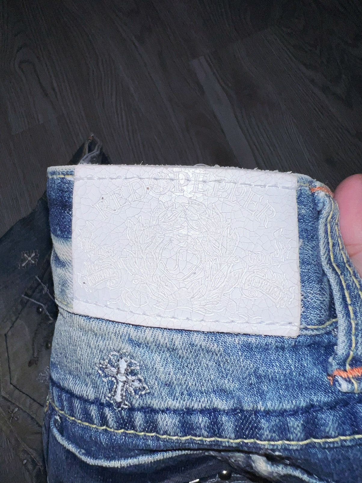 Japanese Brand RED PEPPER cross denim shorts ➕🌶️ Size 26" / US 2 / IT 38 - 4 Thumbnail