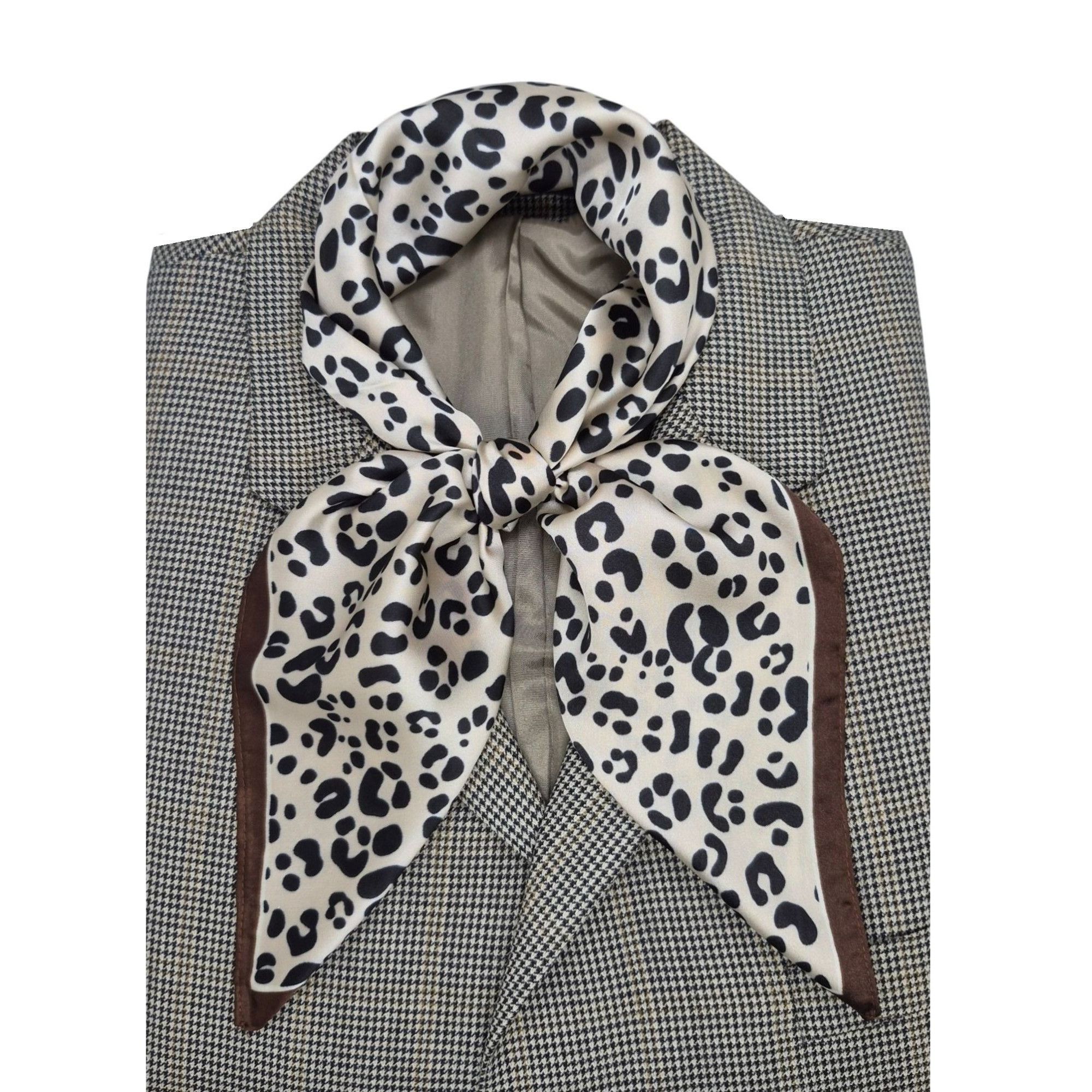 Other ✨Elegant Bandana Square Scarf Silky Satin Cheetah Print Leop Size ONE SIZE - 2 Thumbnail