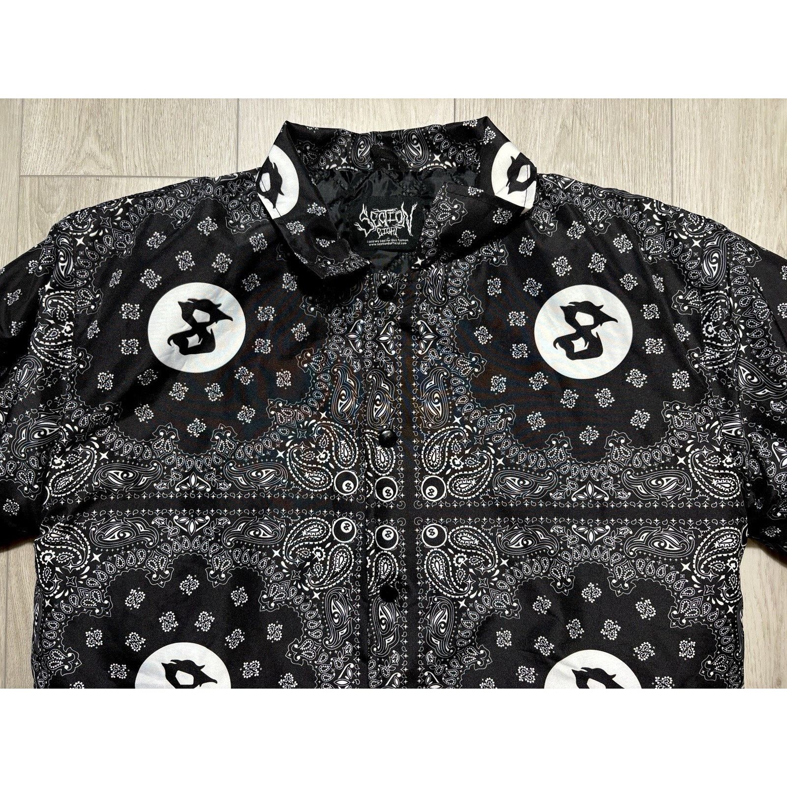 Section 8 Section Eight Y2K Paisley Bandana Streetwear Jacket Large Size US L / EU 52-54 / 3 - 8 Thumbnail