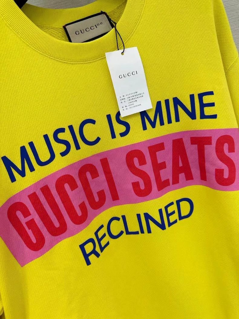 Gucci Gucci Yellow Logo Sweatshirt with Tags-2506 Size US S / EU 44-46 / 1 - 3 Thumbnail