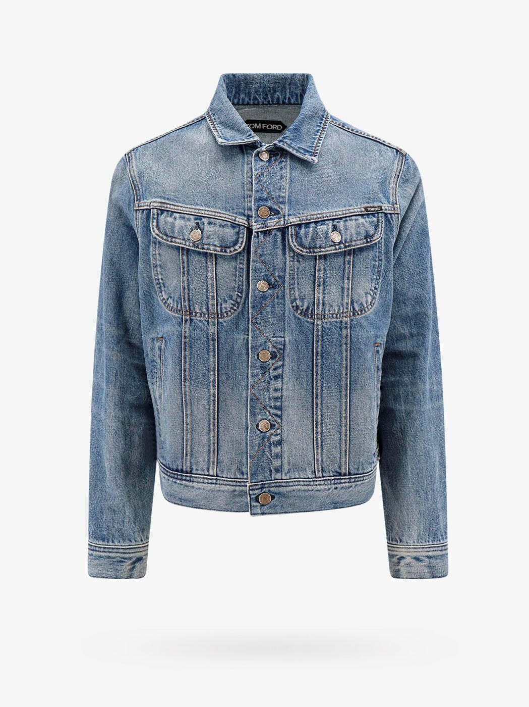 Tom Ford o1loc1c0126 DJI001 Denim Jacket in Blue Size US XL / EU 56 / 4 - 1 Thumbnail