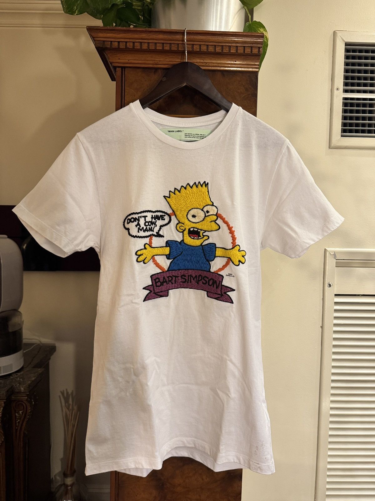 Off-White Off-White Bart Simpson Embroidered T-Shirt with Back Logo Size US S / EU 44-46 / 1 - 1 Thumbnail