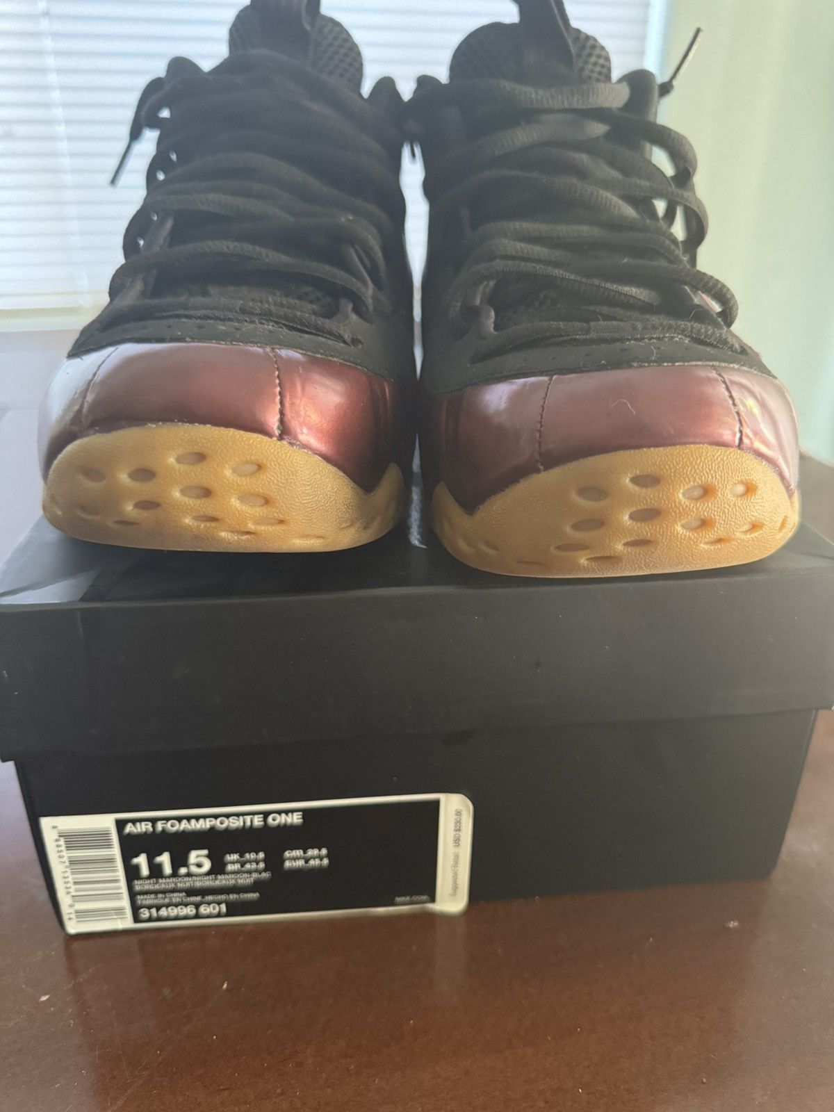 Nike Air Foamposite One 'Night Maroon' 2016 Size US 11.5 / EU 44-45 - 3 Thumbnail