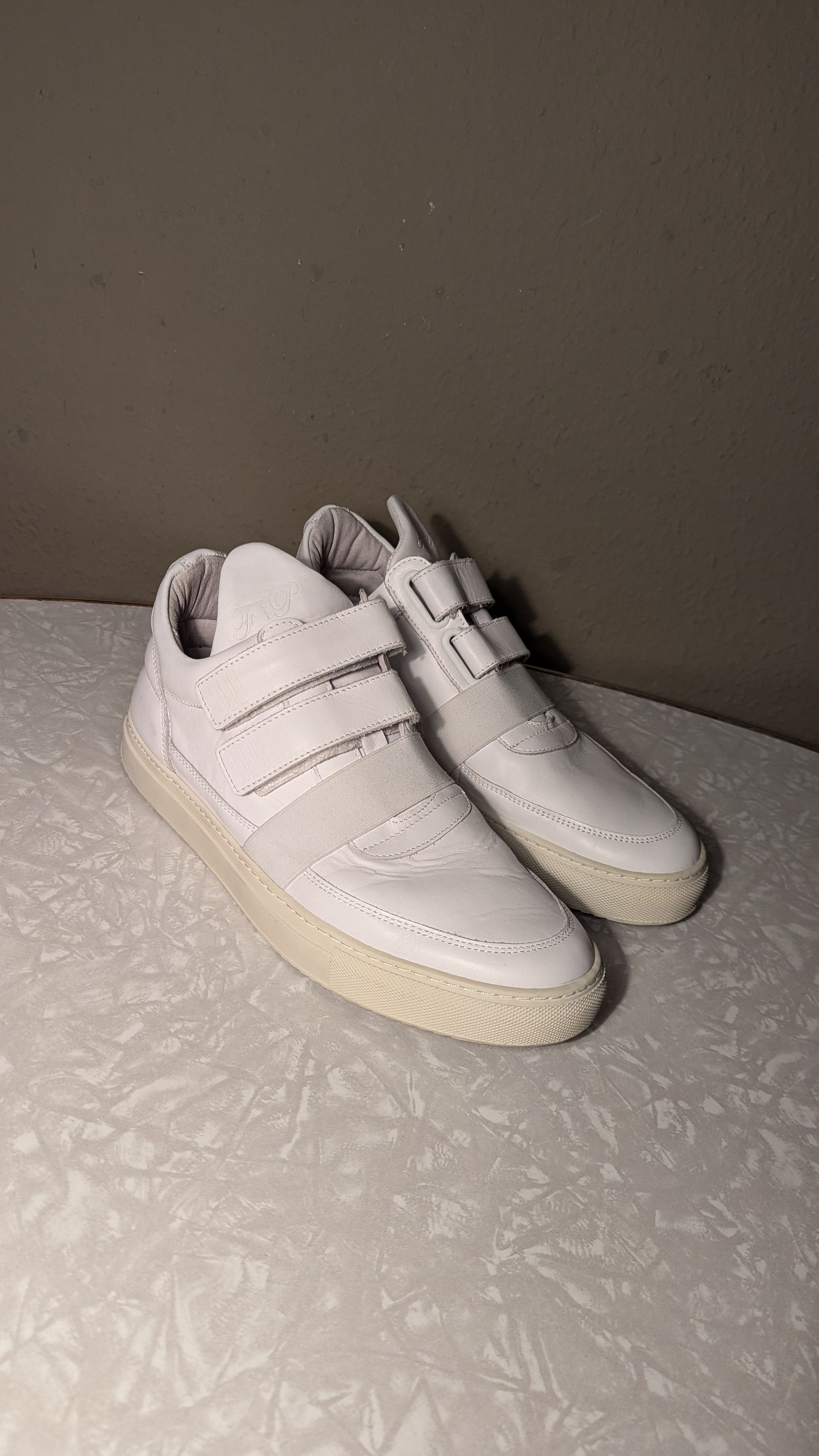 Filling Pieces White Low Top Sneaker - with velcro straps Size US 10 / EU 43 - 3 Thumbnail