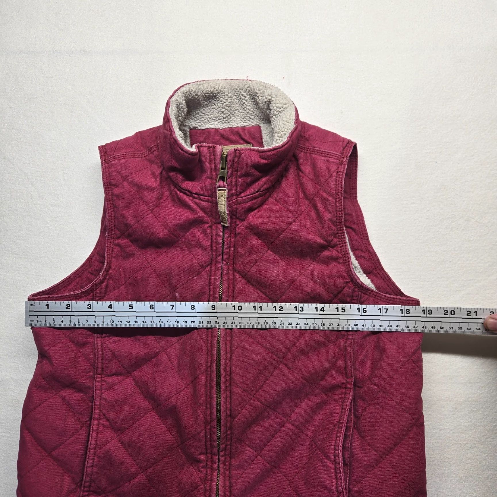 Pinko CE Schmidt Workwear Fit for Her Pink Sherpa Lined Vest - Women’s Small Zip Vest, Cotton Canvas, Insulated, Fall Winter, Casual/Workwear Size S / US 4 / IT 40 - 6 Thumbnail
