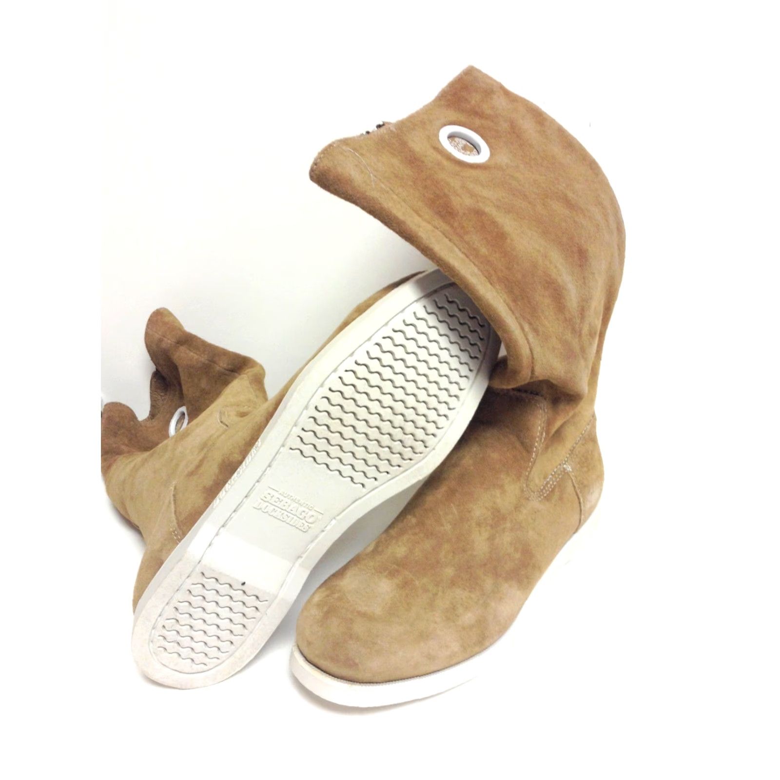 Sebago Womens Sebago Groundswell Sand Suede Leather Casual Docksides Boots Shoes Size ONE SIZE - 2 Thumbnail