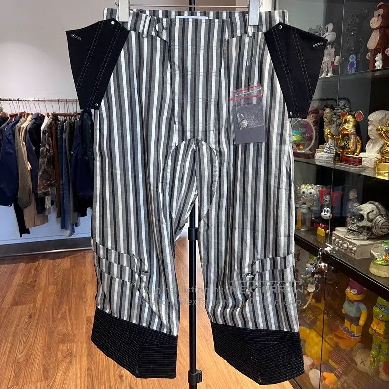 Kiko Kostadinov Kiko Kostadinov 21ss Striped Pique Polo Shorts, Capri Leng Size US 30 / EU 46 - 1 Thumbnail