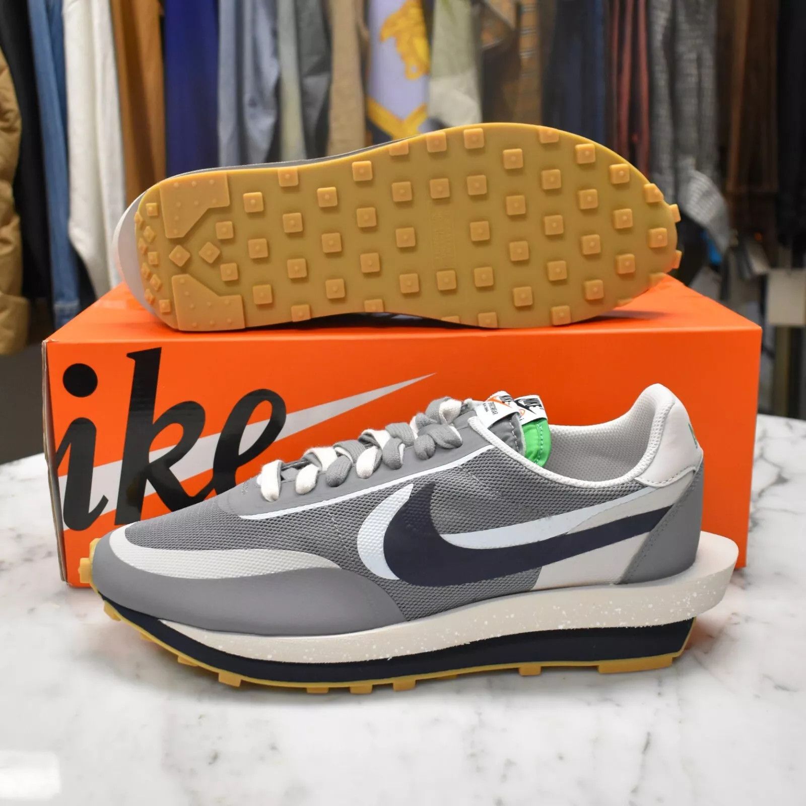 CLOT × Nike × Sacai Nike Sacai CLOT LDWaffle LD Waffle Racer Cool Gray Size US 11.5 / EU 44-45 - 1 Thumbnail