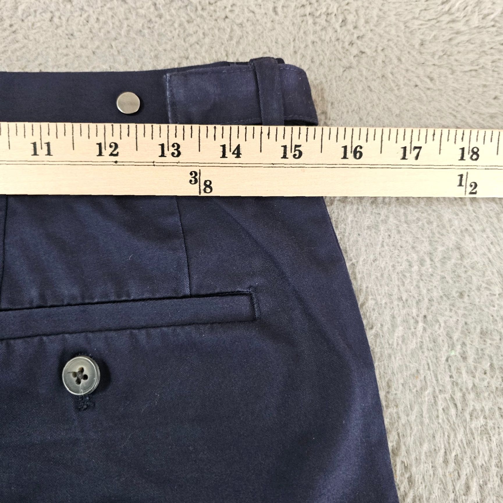 Vintage GLOBAL WORK Pants Mens 30 Blue Cropped Rolled Cuffed Flat Front Side Belts Pants Regular Straight Vintage: No Size US 30 / EU 46 - 7 Thumbnail